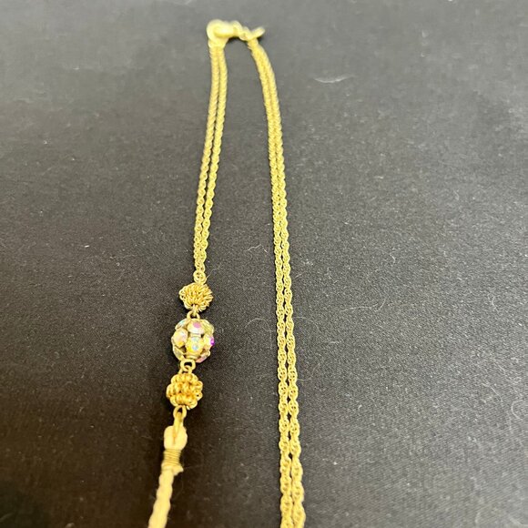 J Crew Nautical Long Gold Necklace with Starfish and Crystals - Picture 5 of 6